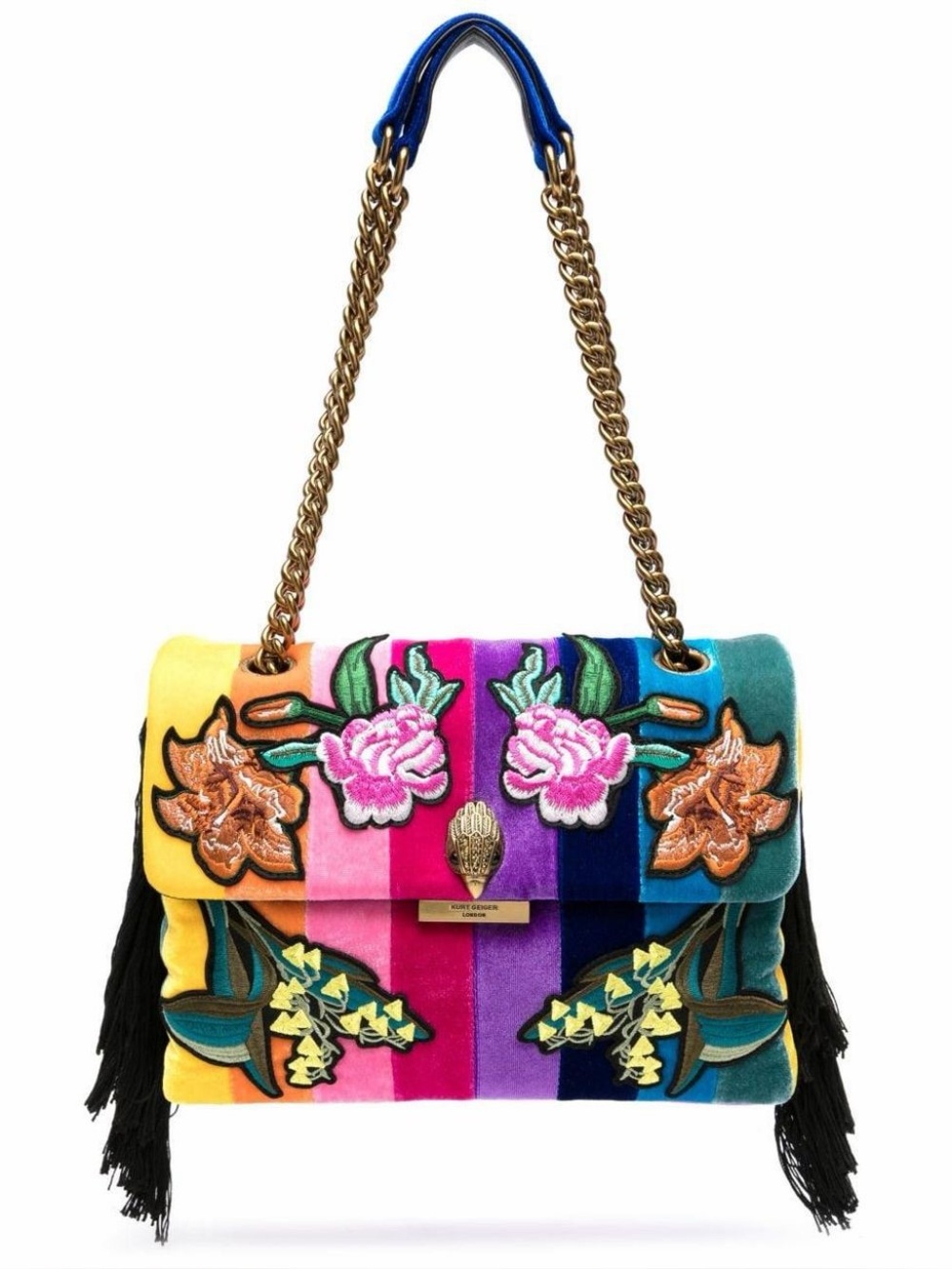 Kurt Geiger London large Kensington fringed shoulder bag